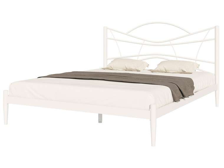 Кровать Нори 140х200 без подъемного механизма белого цвета