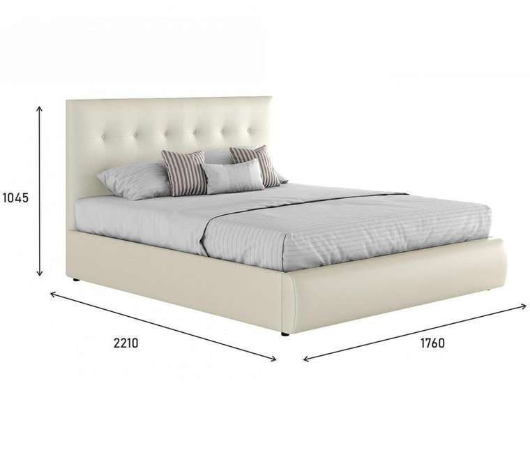 Кровать Селеста 160х200 с подъемным механизмом и матрасом белого цвета