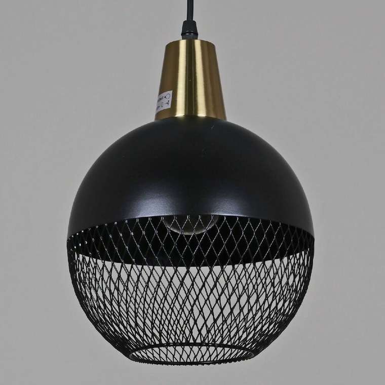 Подвесной светильник 03205-3.9-03 BK+COPPER (металл, цвет черный)