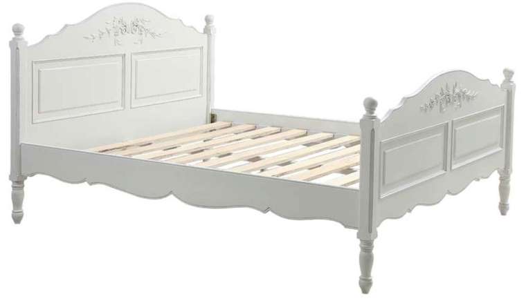 Кровать Марсель белого цвета 140х200 