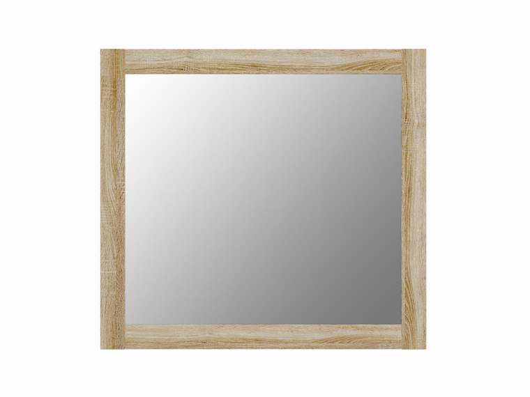 Зеркало квадратное настенное Сириус бежевого цвета