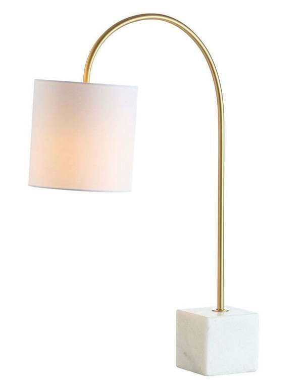 Настольная лампа Гринвич с белым абажуром 