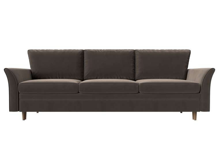 Прямой диван-кровать София коричневого цвета