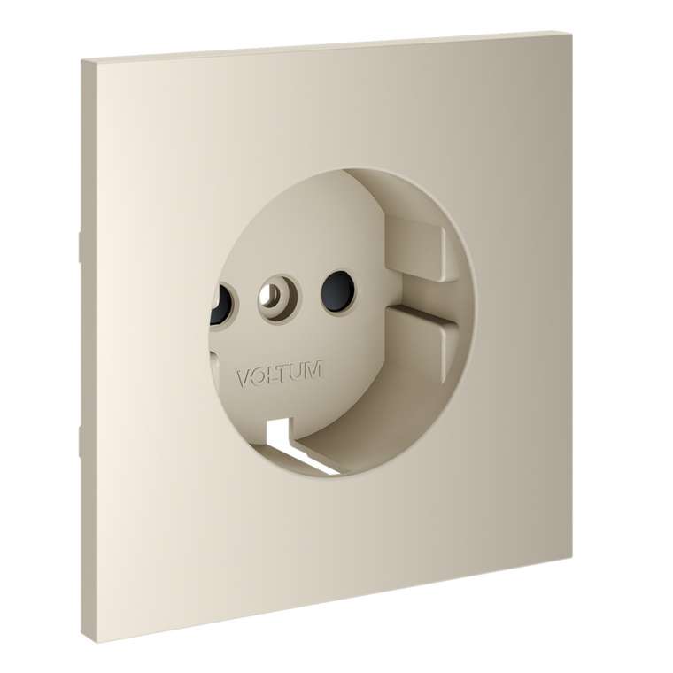 Накладка для розетки с заземлением и защитными шторками, S70 (кашемир)