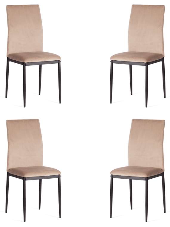 Комплект из четырех стульев Capri бежевого цвета