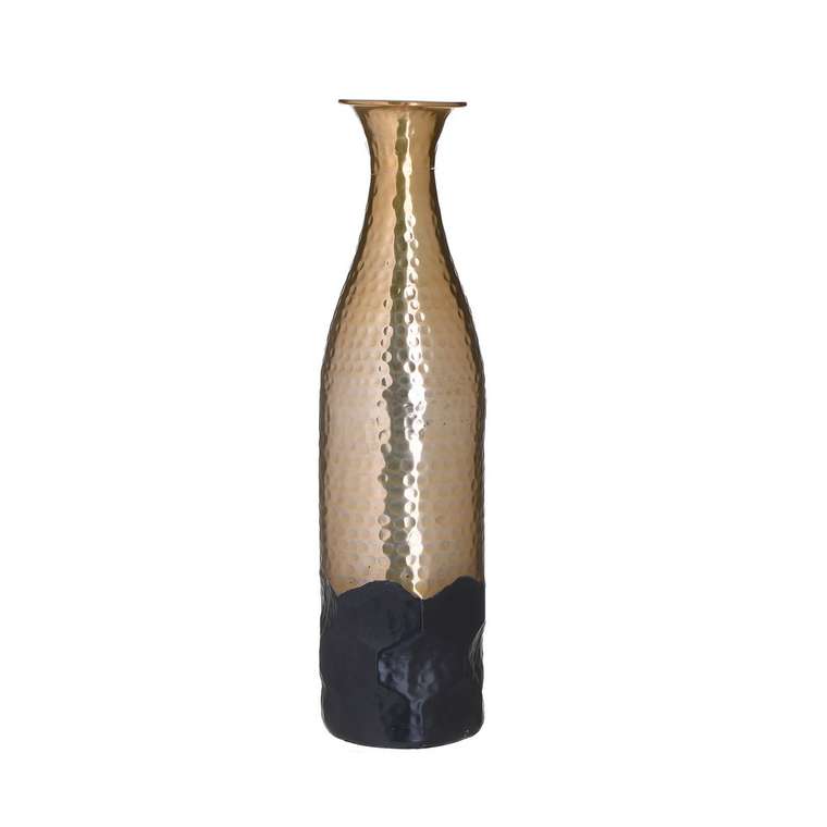 Алюминиевая ваза черно-золотого цвета