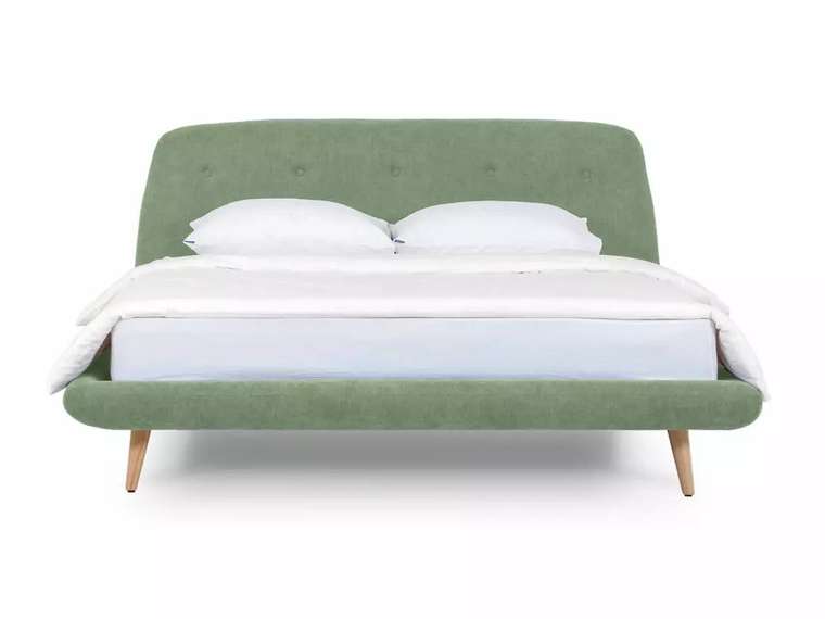 Кровать Loa 160х200 зеленого цвета 