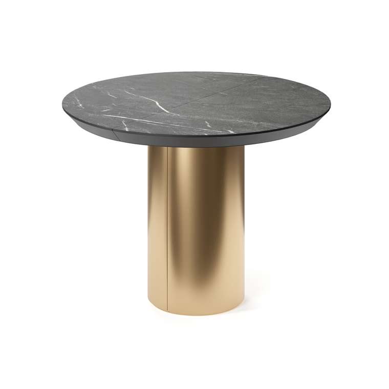 Обеденный стол раздвижной Ансер XL на золотом основании