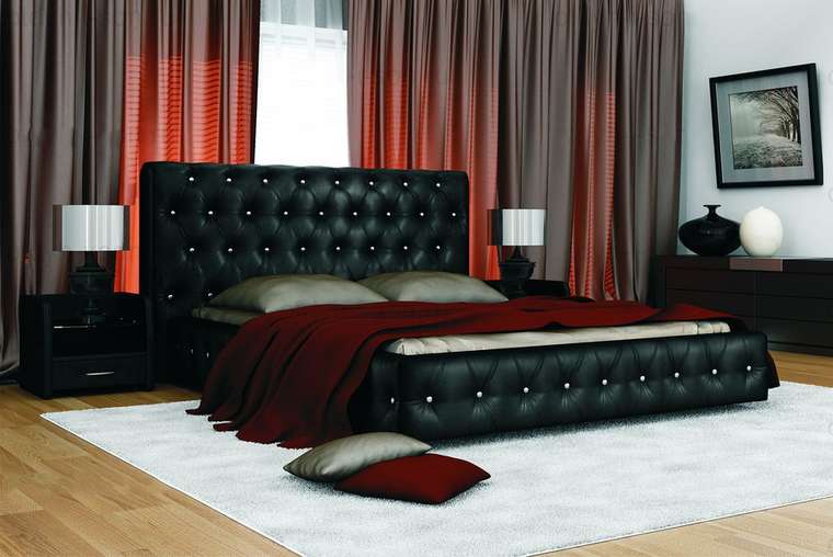 Кровать "Letto GM 01" с обивкой из экокожи или велюра 180х200 см