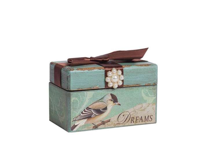 Декоративная коробка с бархатной лентой Tiffany