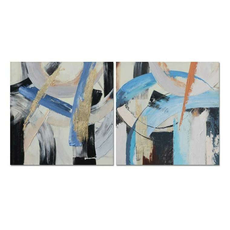 Картина 100 x 2,5 x 100 cm 100 x 2,8 x 100 cm Абстракция современный (2 штук)