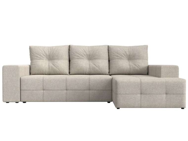 Угловой диван-кровать Перри НПБ бежевого цвета правый угол