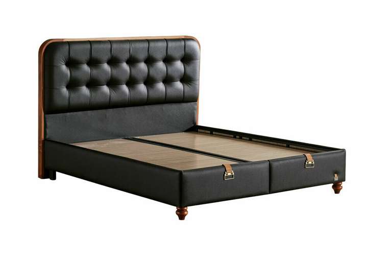 Кровать с подъёмным механизмом Latex Master 160х200 черного цвета
