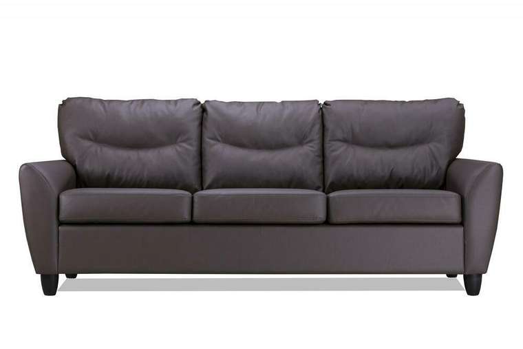 Прямой диван Наполи премиум коричневого цвета