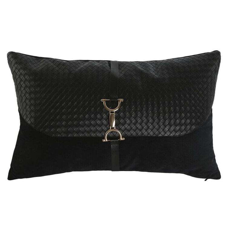 Подушка Home ESPRIT Чёрный Позолоченный 50 x 10 x 30 см