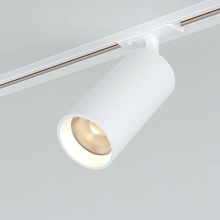 Трековый светильник для однофазного шинопровода Diffe белого цвета