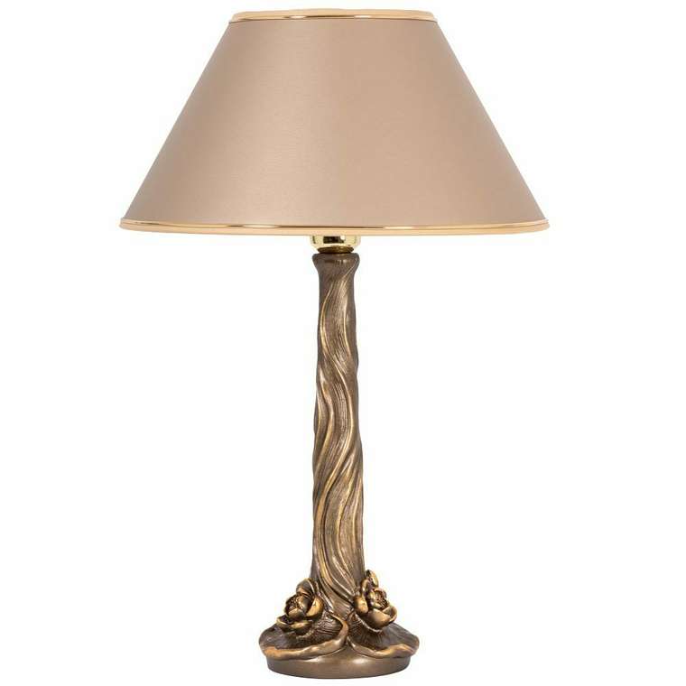 Настольная лампа Нимфея светло-коричневого цвета