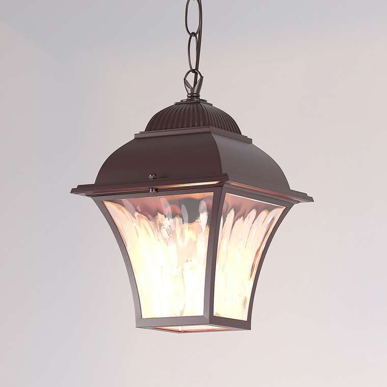 Уличный подвесной светильник Apus H коричневого цвета 