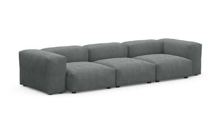 Прямой диван Фиджи светло-серого цвета