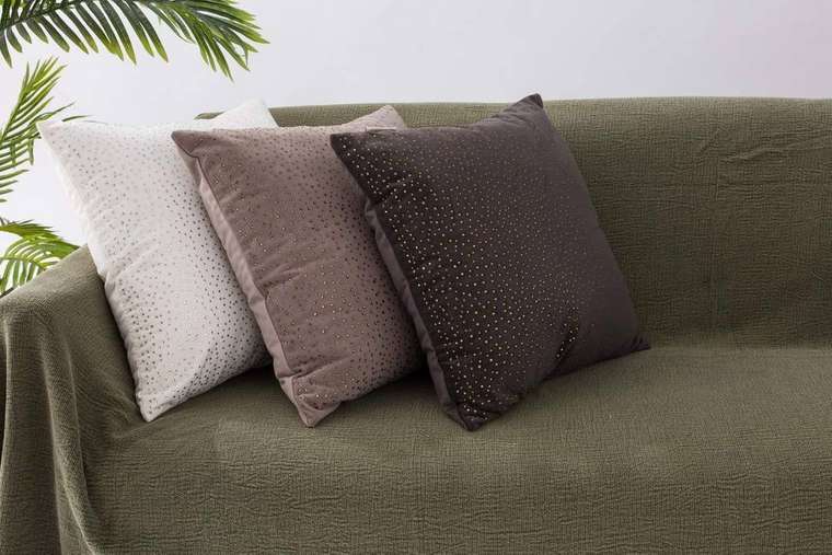 Наволочка Кристал 45х45 темно-серого цвета