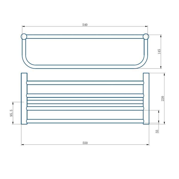 Полка для полотенец Haiba HB8424-7, черный