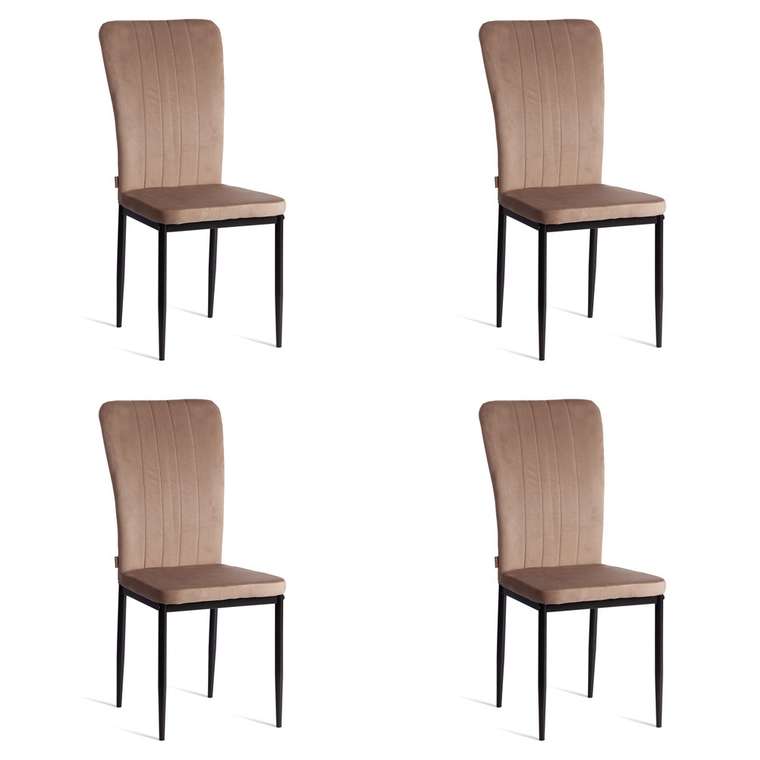Набор из четырех стульев Verter бежевого цвета