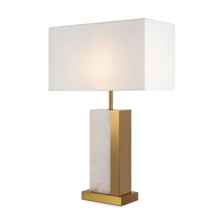 Настольный светильник Bianco Table & Floor бело-золотого цвета