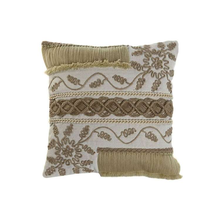 Подушка Boho 45х45 бежевого цвета