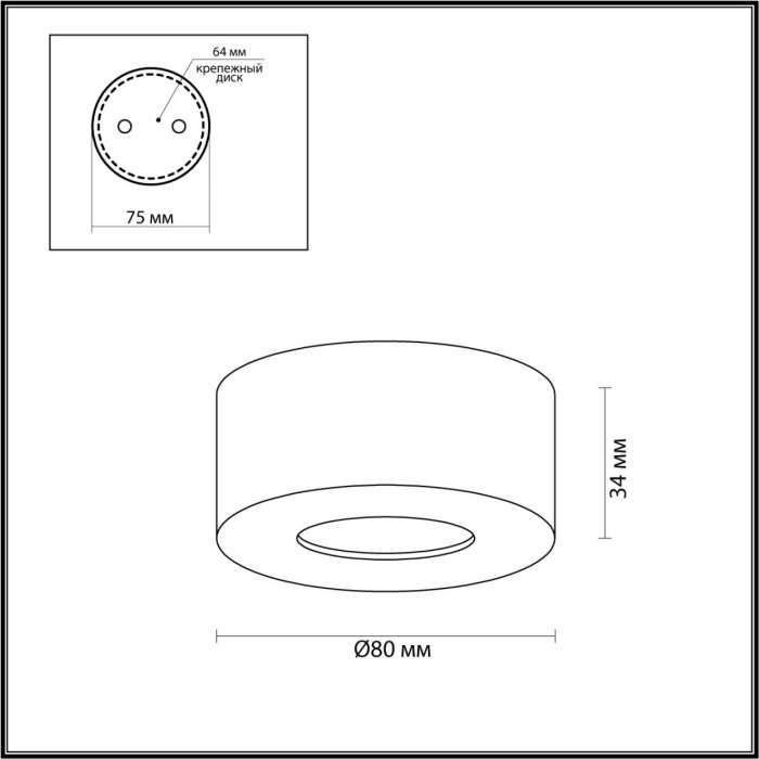 Накладной светильник светодиодный Odeon Light Bene 4284/7CL