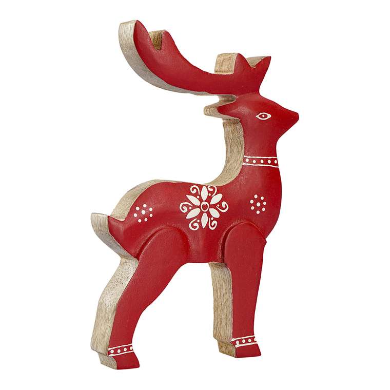 Декор новогодний Reindeer Rudolph красного цвета