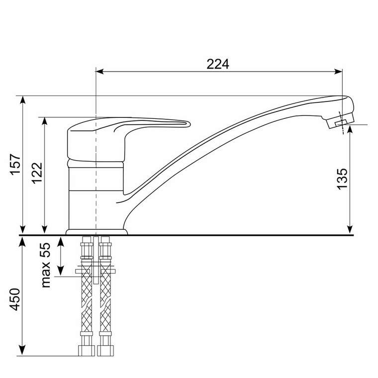 Смеситель для кухни Ulgran UQ-004-01, жасмин