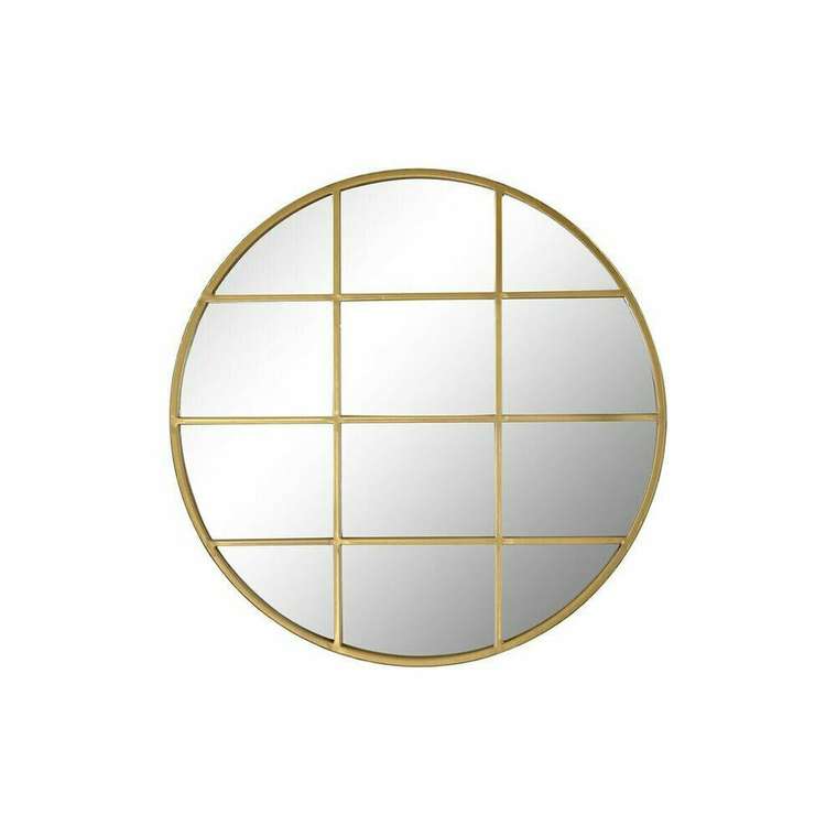 Настенное зеркало Позолоченный Окно 60 x 2,5 x 60 cm (60 Предметы)