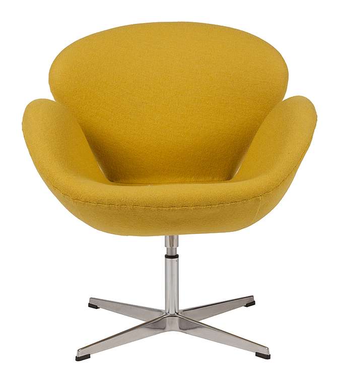  Кресло Swan Chair желтого цвета