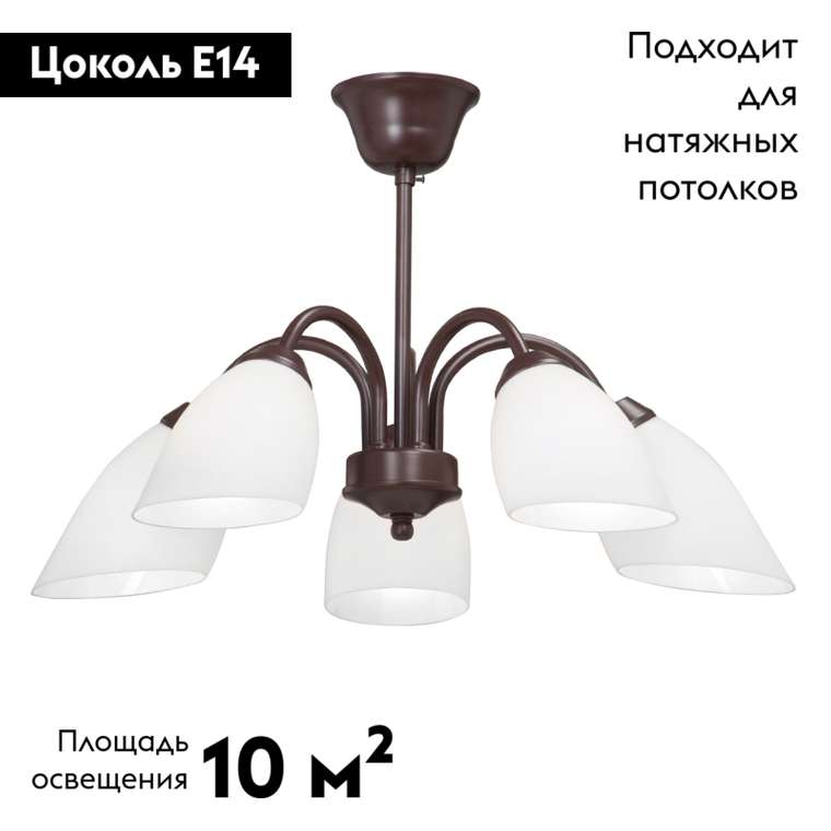 Потолочная люстра V3335-7/5PL (пластик, цвет белый)