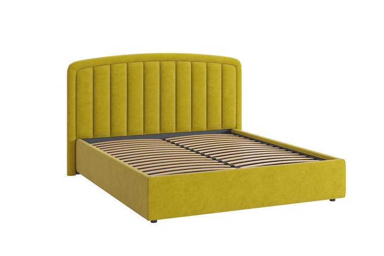 Кровать Сиена 2 160х200 желто-зеленого цвета без подъемного механизма 