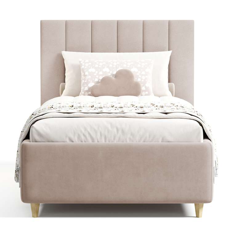 Кровать Olivia 90х200 бежевого цвета с подъемным механизмом
