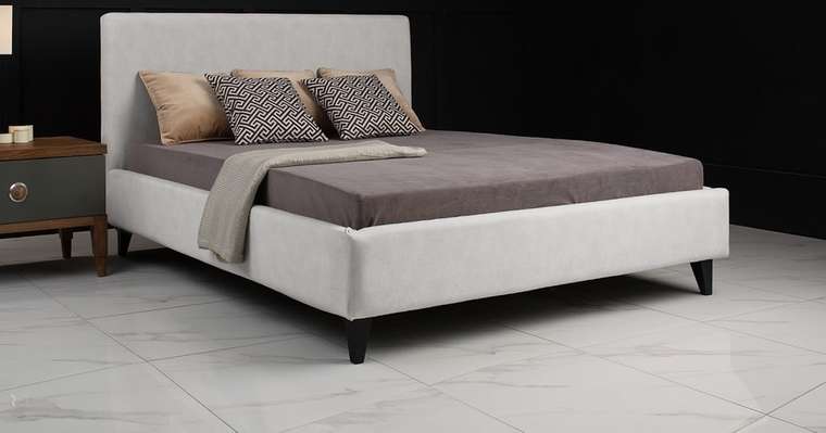 Кровать Roxy-2 160х200 серого цвета