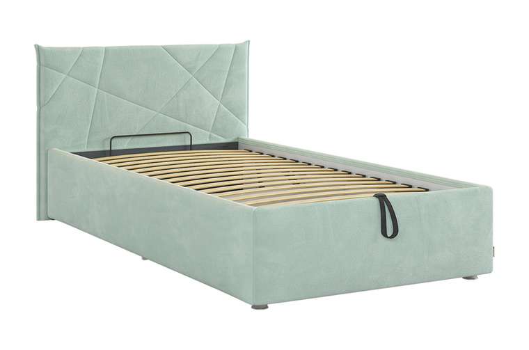 Кровать Квест 90х200 мятного цвета с подъемным механизмом