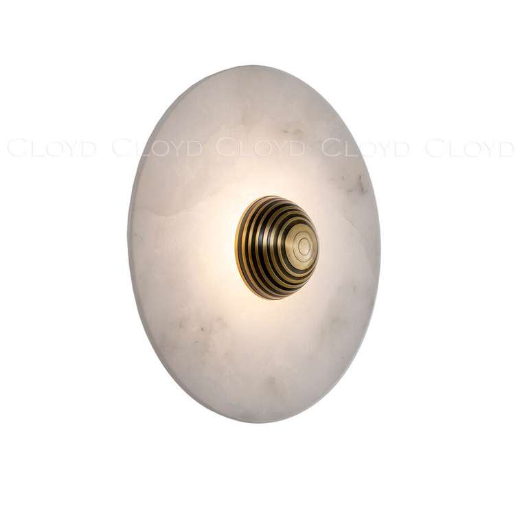 Бра Cloyd AXIOM-A W1 / ?20 см - алебастр - латунь