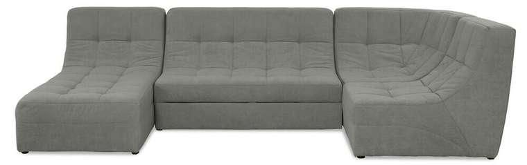 П-образный диван-кровать Палладиум серого цвета