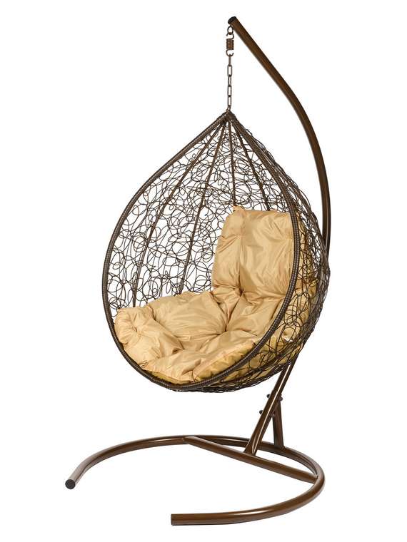 Кресло подвесное Tropica коричневого цвета