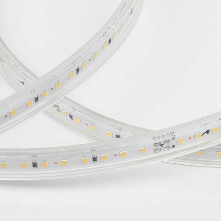 Светодиодная лента 220 В 8 Вт/м 60 Led/м 2835 IP65, дневной белый 4200K, 50 м Лента светодиодная 220V 8W 60Led 2835 IP65 дневной белый, 50 м LS014 220V  