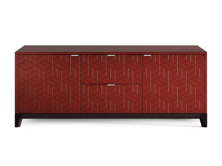 Тумба под ТВ Case бордового цвета
