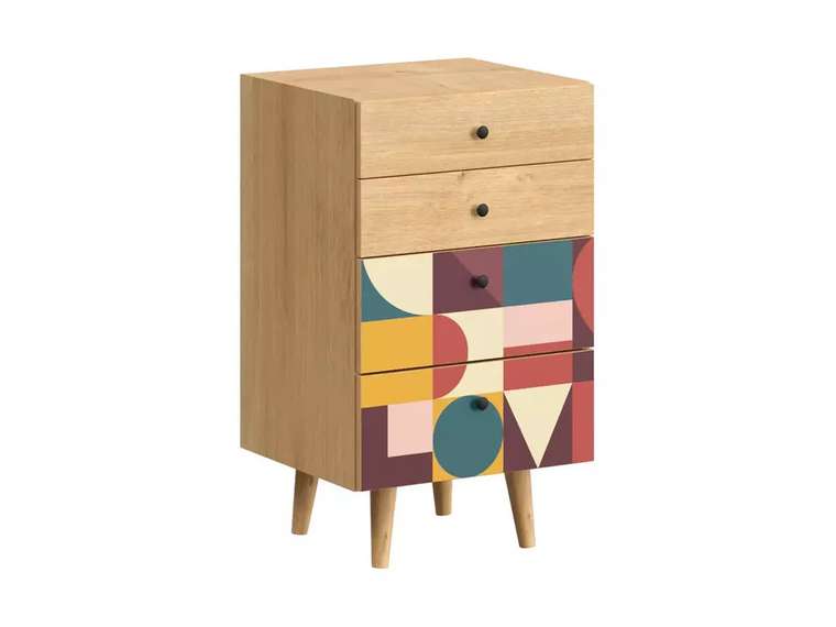 Комод малый Frida с принтом love на деревянных ножках