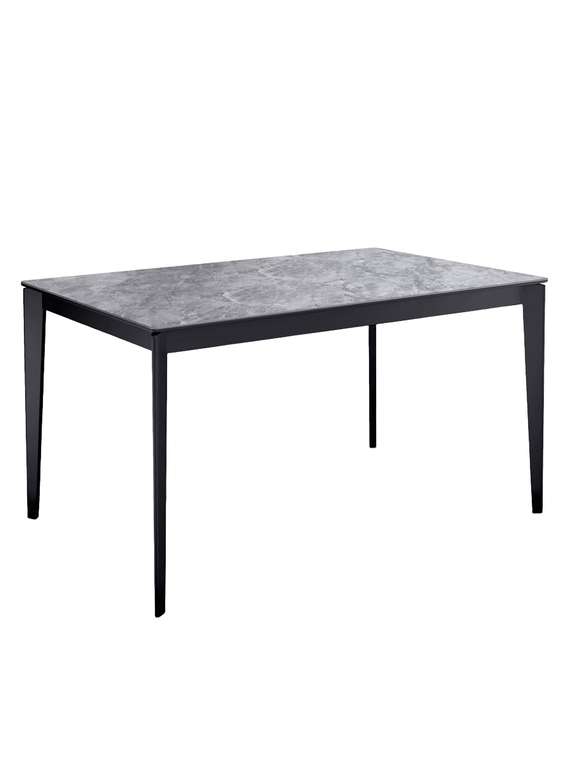 Раздвижной обеденный стол KR1400 серо-черного цвета