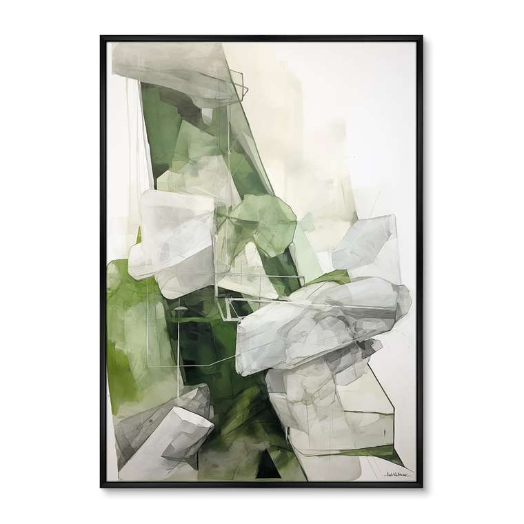 Репродукция картины Space of Emeralds, No 2, 2024г.