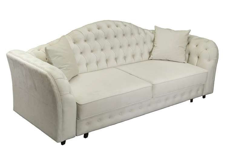 Прямой диван-кровать Маркиз цвета слоновая кость