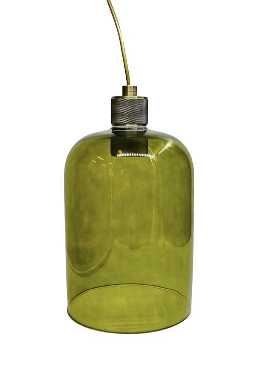 Подвесная люстра Capsule с плафоном цвета бутылочного стекла