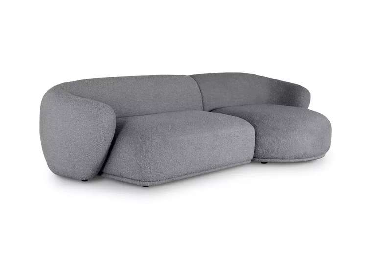 Модульный диван Fabro M серого цвета правый