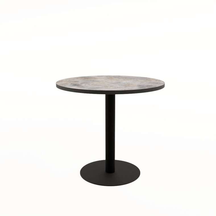 Обеденный стол Radius 70х70 серого цвета Basalt